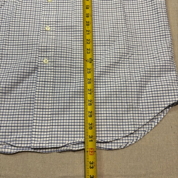 Polo Ralph Lauren Shirt Mens Large Blue Green Blake Button Up Short Sleeve Plaid - Picture 6 of 6